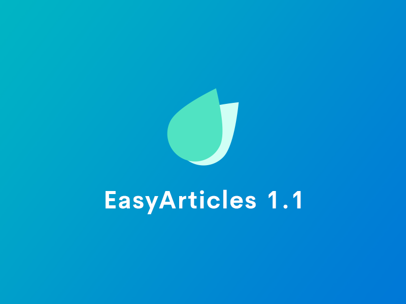 EasyArticles 1.1 Released