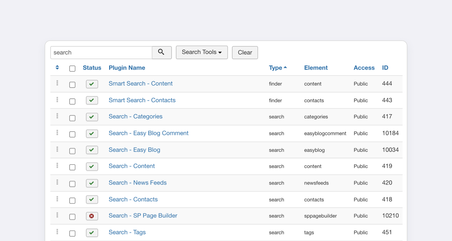 EasyBlog Search Plugins Screenshot